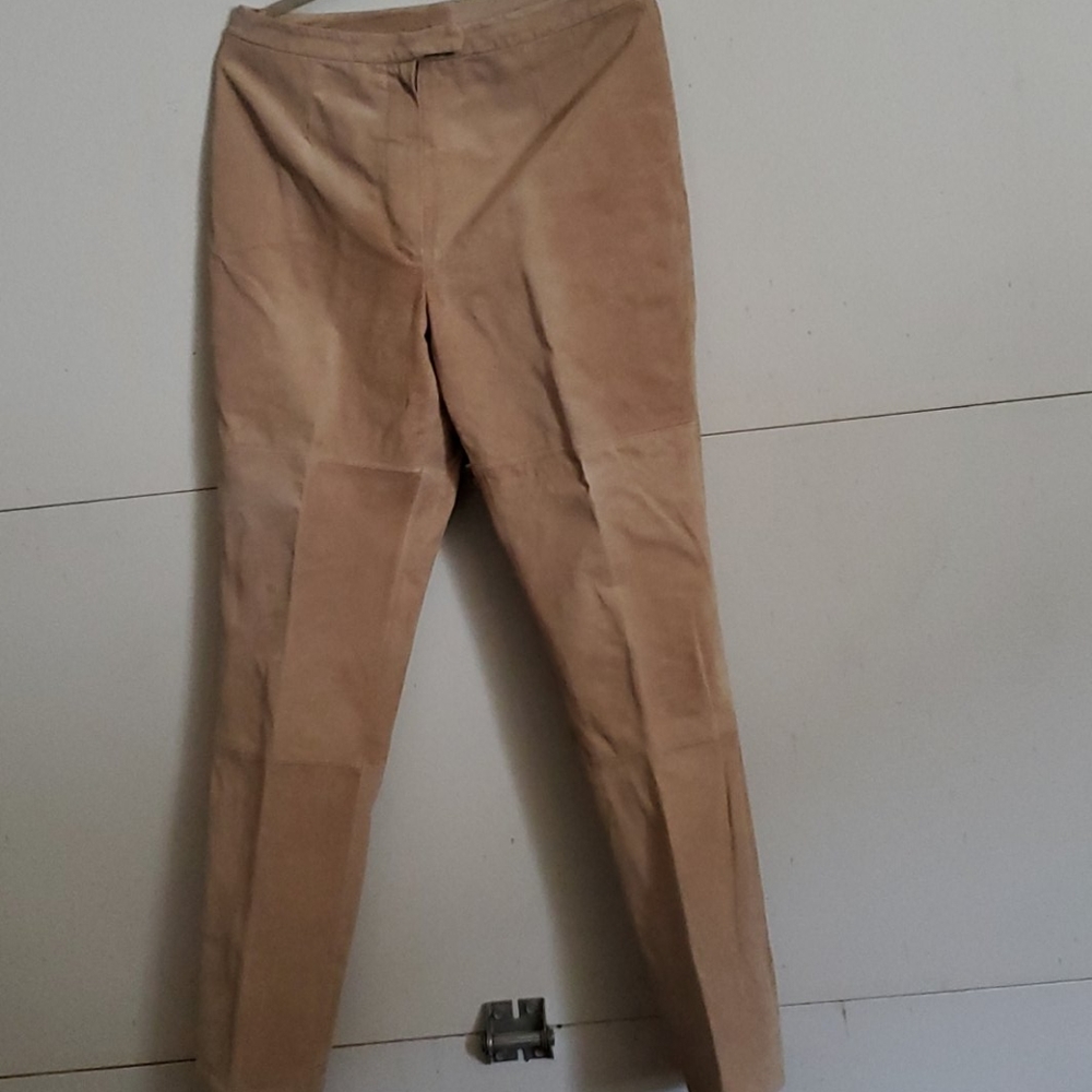 Tan Leather Lined Pants